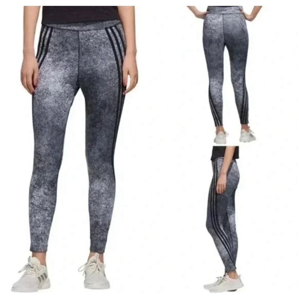 Adidas Aeroready Feeling Brilliant Gray Black Legging‎ Size XL